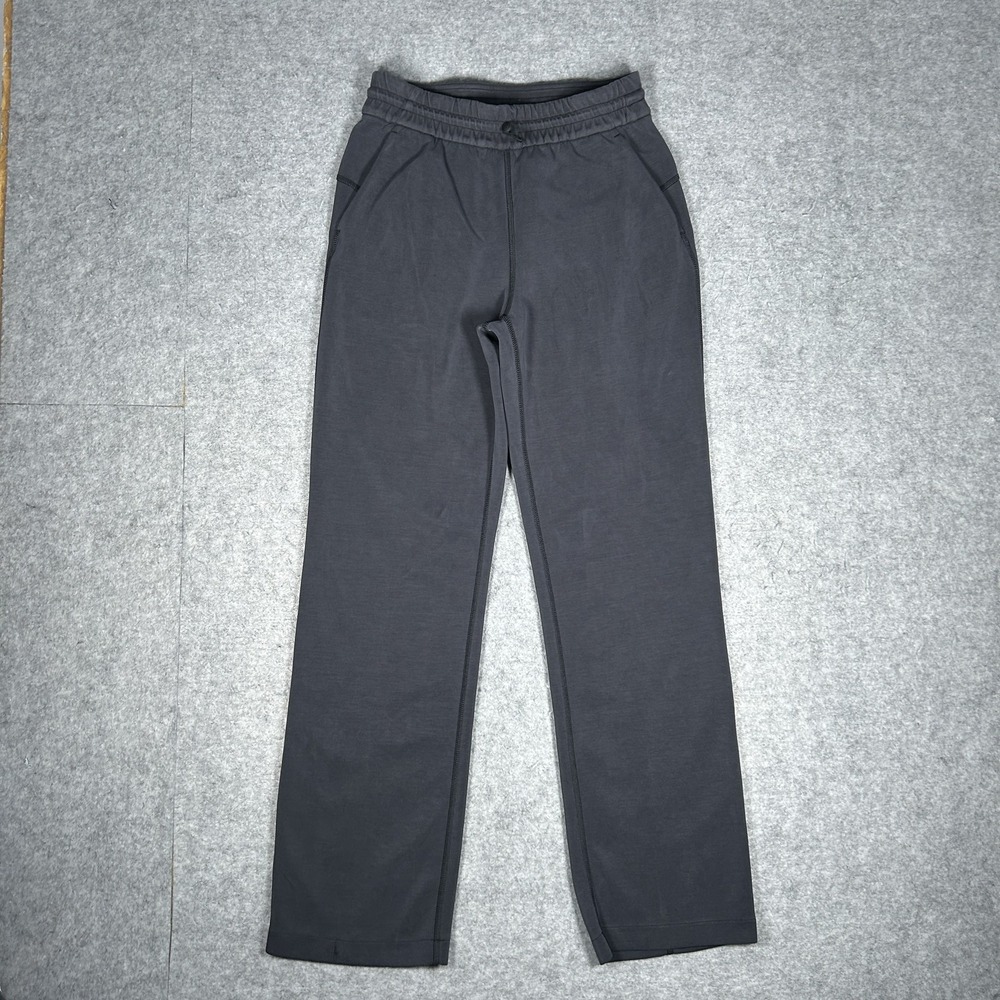 lululemon Sweatpants Womens 4 Grey Joggers Athleisure Drawstring Straight Leg